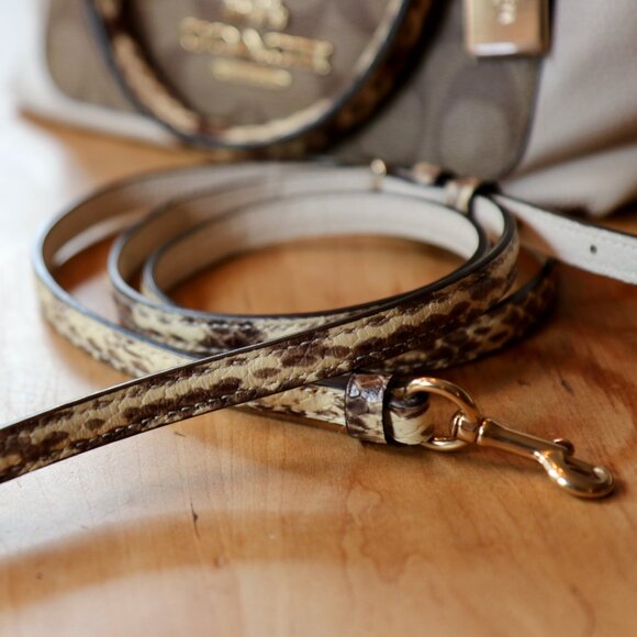 Coach Signature Exotic Mix Mini Emma Satchel EUC - Picture 4 of 11